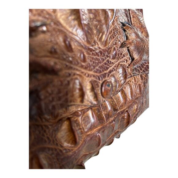 Antique Brown Hornback Alligator Crocodile With Feet Paws Purse Clutch 1940’s - Picture 14 of 16
